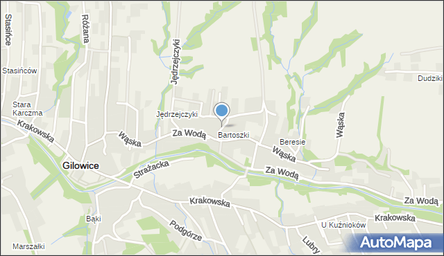 Gilowice powiat żywiecki, Dudy, mapa Gilowice powiat żywiecki