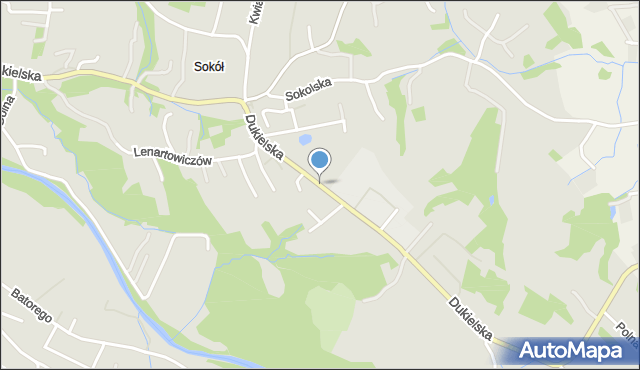 Gorlice, Dukielska, mapa Gorlic