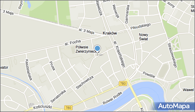 Kraków, Dunin-Wąsowicza Zbigniewa, rtm., mapa Krakowa