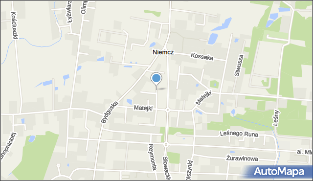 Niemcz, Dunikowskiego Ksawerego, mapa Niemcz