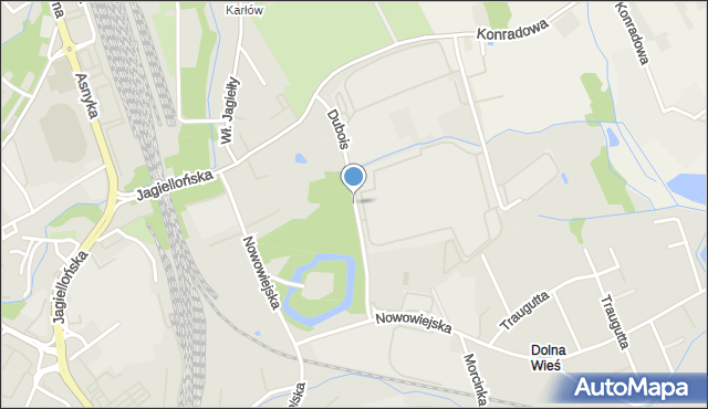 Nysa, Dubois Stanisława, mapa Nysy