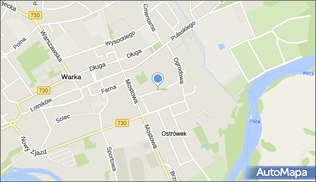 Warka, Ducha Świętego, mapa Warka