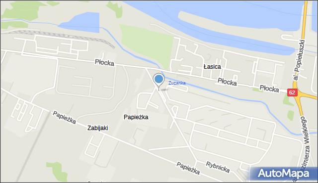 Włocławek, Duninowska, mapa Włocławka