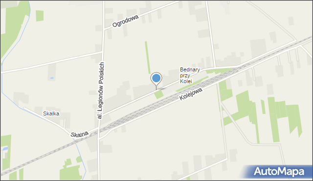 Bednary gmina Nieborów, Dworcowa, mapa Bednary gmina Nieborów