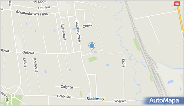 Bielsk Podlaski, Dworska, mapa Bielsk Podlaski