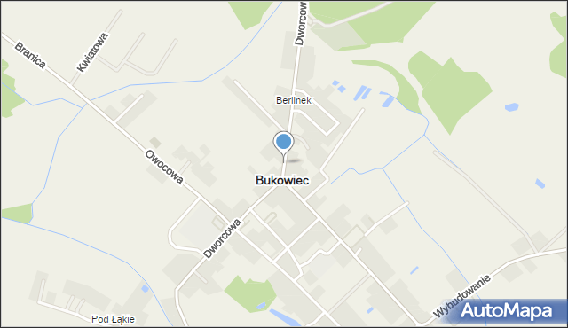 Bukowiec powiat świecki, Dworcowa, mapa Bukowiec powiat świecki