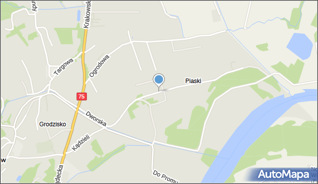 Czchów, Dworska, mapa Czchów