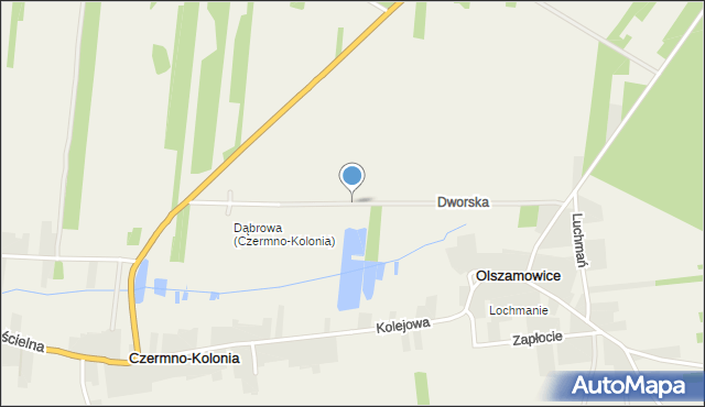 Czermno-Kolonia, Dworska, mapa Czermno-Kolonia