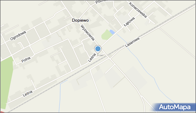 Dopiewo, Dworcowa, mapa Dopiewo