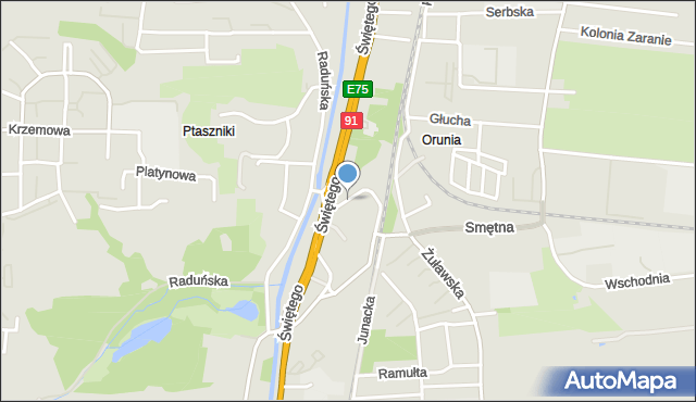 Gdańsk, Dworcowa, mapa Gdańska