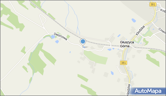 Głuszyca Górna, Dworcowa, mapa Głuszyca Górna