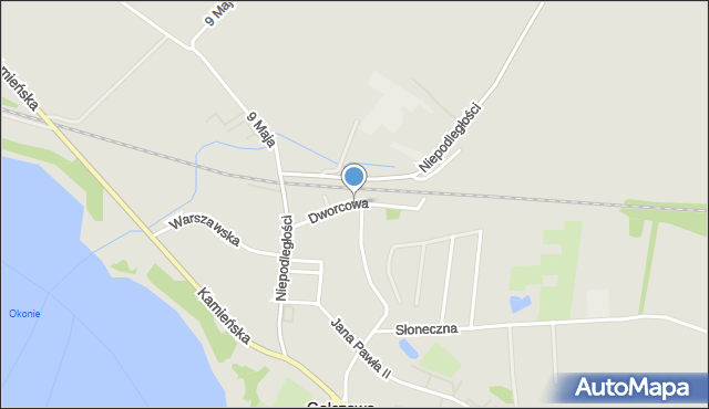 Golczewo powiat kamieński, Dworcowa, mapa Golczewo powiat kamieński