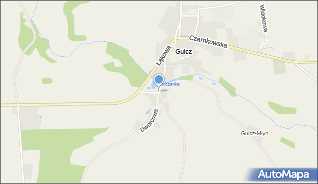 Gulcz, Dworcowa, mapa Gulcz