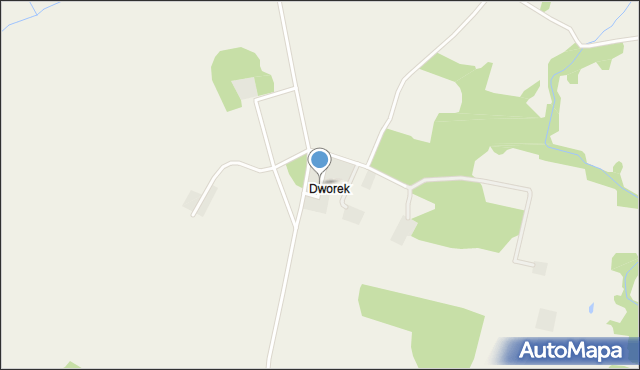 Kiszkowo gmina Będzino, Dworek, mapa Kiszkowo gmina Będzino