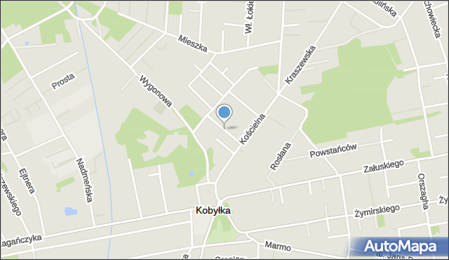 Kobyłka, Dworska, mapa Kobyłka