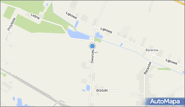 Kowalew gmina Pleszew, Dworcowa, mapa Kowalew gmina Pleszew