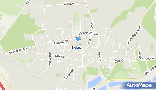 Kraków, Dworna, mapa Krakowa