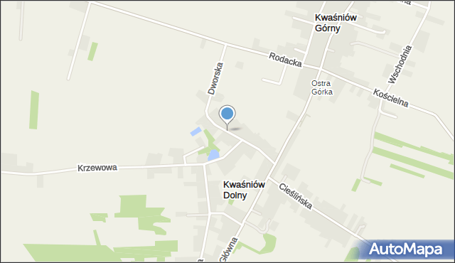 Kwaśniów Dolny, Dworska, mapa Kwaśniów Dolny