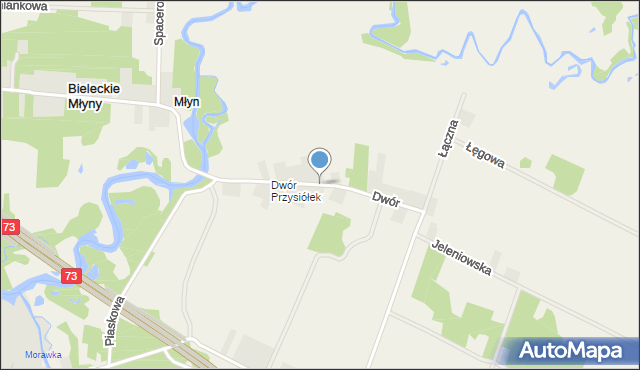 Łabędziów, Dwór, mapa Łabędziów