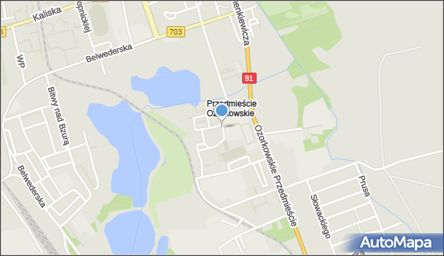 Łęczyca, Dworcowa, mapa Łęczyca