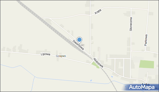 Łęka Opatowska, Dworcowa, mapa Łęka Opatowska