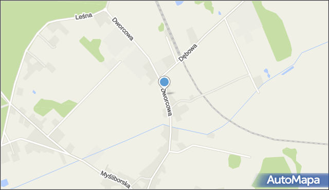 Lubiszyn, Dworcowa, mapa Lubiszyn