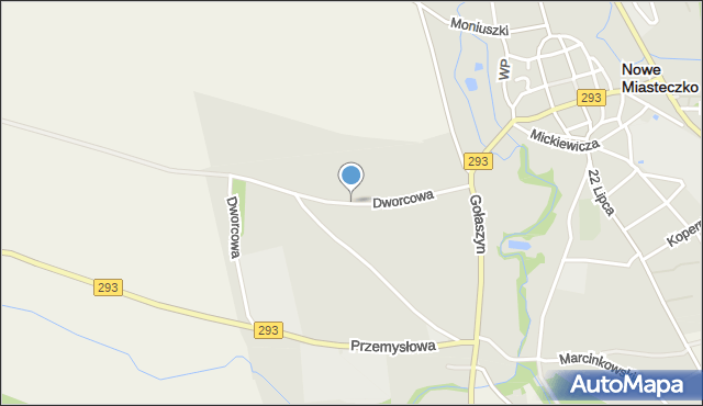 Nowe Miasteczko, Dworcowa, mapa Nowe Miasteczko