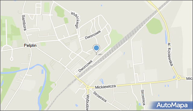 Pelplin, Dworcowa, mapa Pelplin