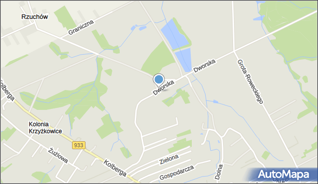 Pszów, Dworska, mapa Pszów