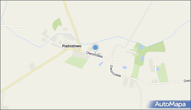 Radostowo gmina Subkowy, Dworcowa, mapa Radostowo gmina Subkowy
