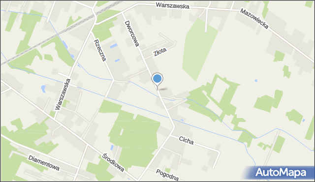 Radziwiłłów gmina Puszcza Mariańska, Dworcowa, mapa Radziwiłłów gmina Puszcza Mariańska