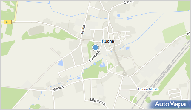 Rudna powiat lubiński, Dworska, mapa Rudna powiat lubiński