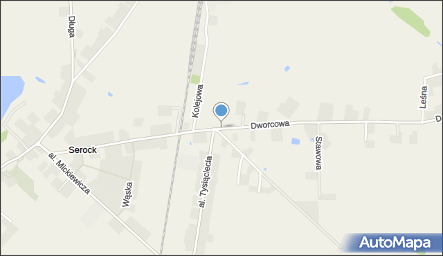 Serock gmina Pruszcz, Dworcowa, mapa Serock gmina Pruszcz