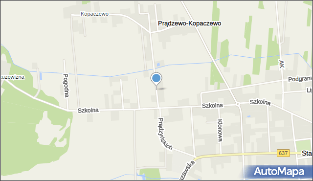 Stanisławów powiat miński, Dworska, mapa Stanisławów powiat miński