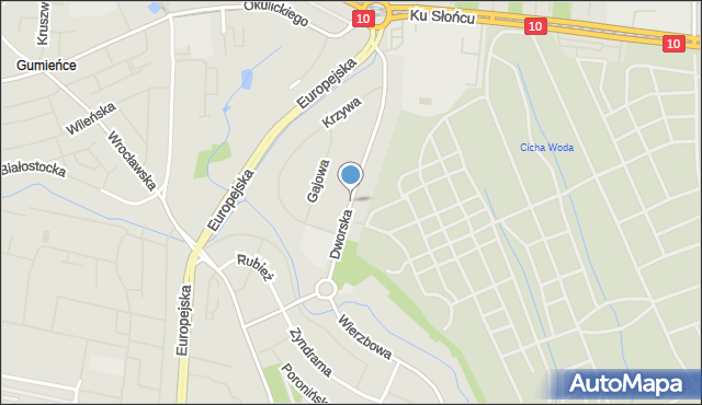 Szczecin, Dworska, mapa Szczecina