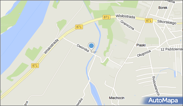 Tarnobrzeg, Dworska, mapa Tarnobrzegu