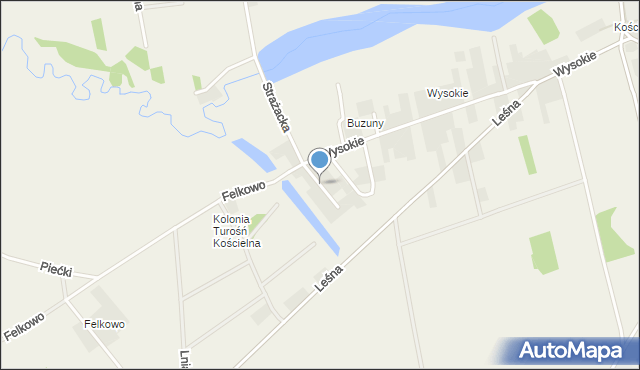 Turośń Kościelna, Dworska, mapa Turośń Kościelna