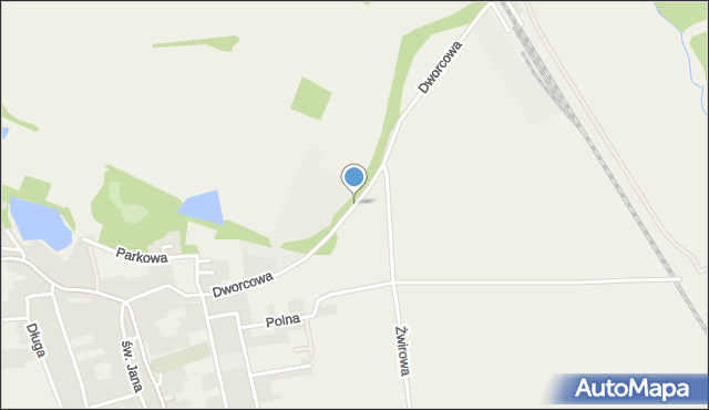 Tworków, Dworcowa, mapa Tworków
