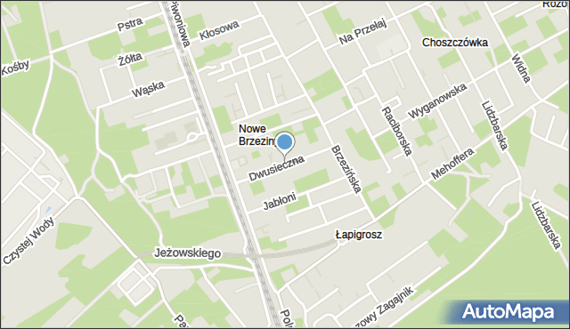 Warszawa, Dwusieczna, mapa Warszawy