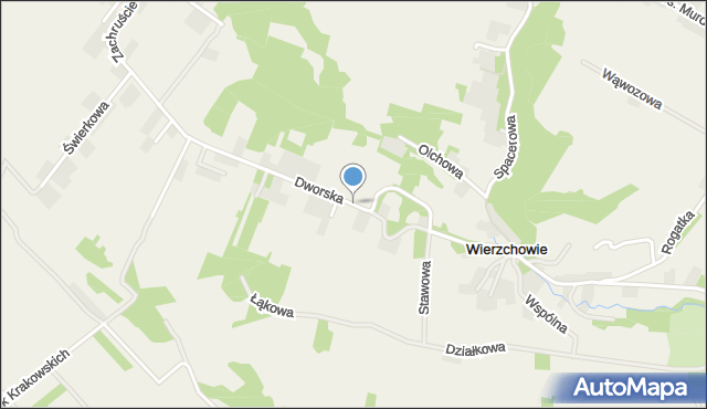 Wierzchowie, Dworska, mapa Wierzchowie