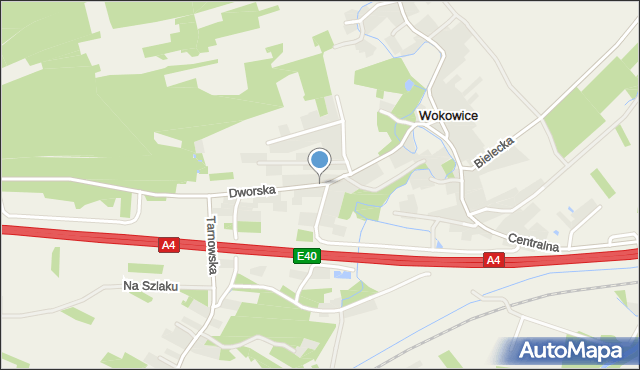 Wokowice, Dworska, mapa Wokowice