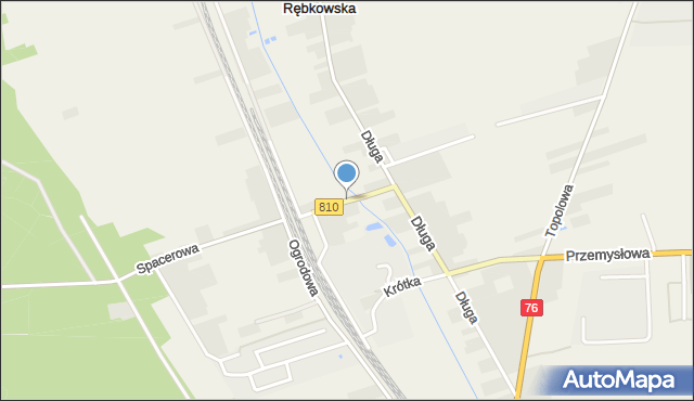 Wola Rębkowska, Dworcowa, mapa Wola Rębkowska
