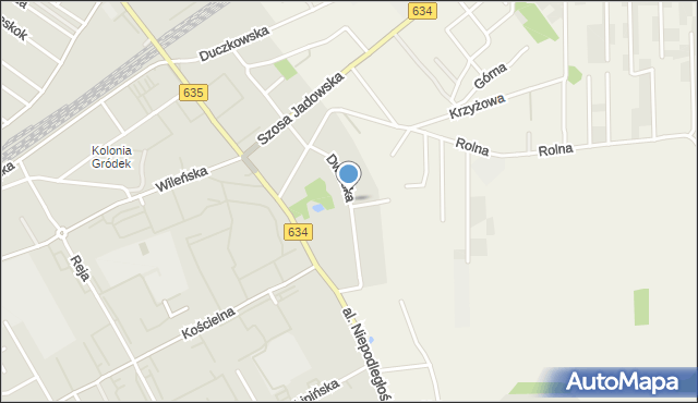 Wołomin, Dworska, mapa Wołomin