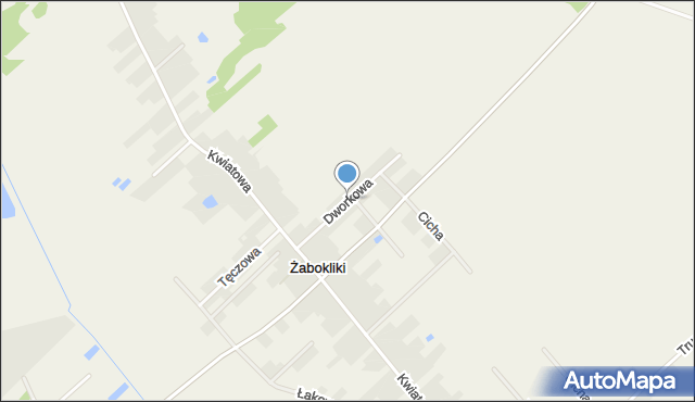 Żabokliki gmina Siedlce, Dworkowa, mapa Żabokliki gmina Siedlce