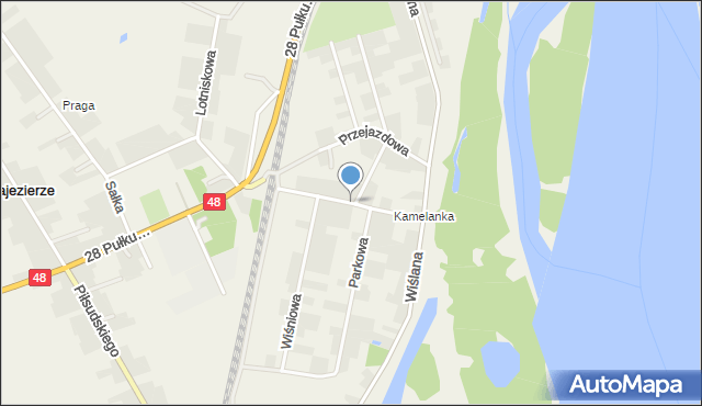 Zajezierze gmina Sieciechów, Dworcowa, mapa Zajezierze gmina Sieciechów
