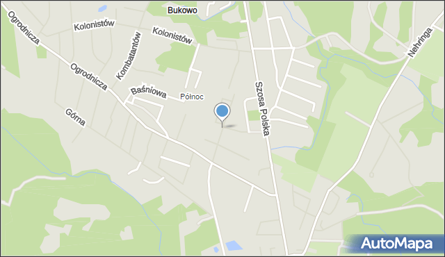 Szczecin, Dyngusowa, mapa Szczecina