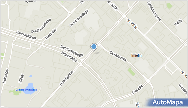 Warszawa, Dybowskiego Benedykta, mapa Warszawy