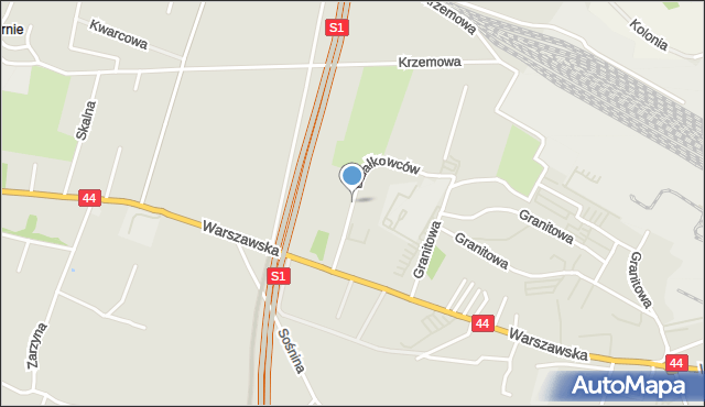 Bieruń, Działkowców, mapa Bieruń