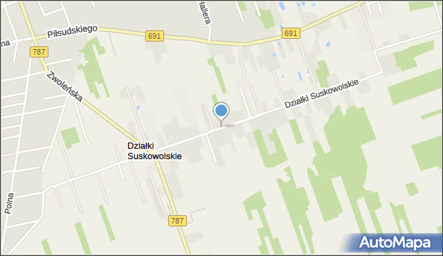 Działki Suskowolskie, Działki Suskowolskie, mapa Działki Suskowolskie