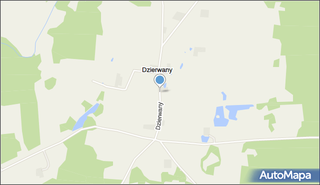 Dzierwany, Dzierwany, mapa Dzierwany